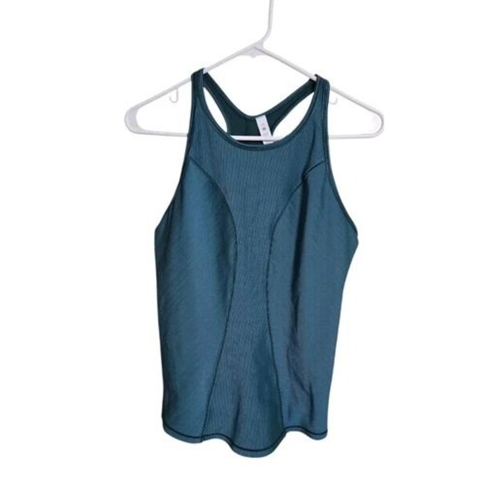 Women's Lululemon Base Pace Two-Toned Ribbed Tank Top BLK